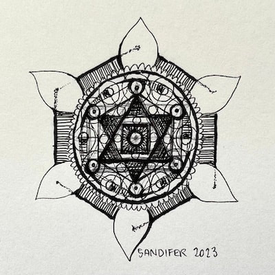 Jay Sandifer Worship Artist Sacred Geometry Freehand Pen and Ink Doodles
